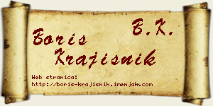 Boris Krajišnik vizit kartica